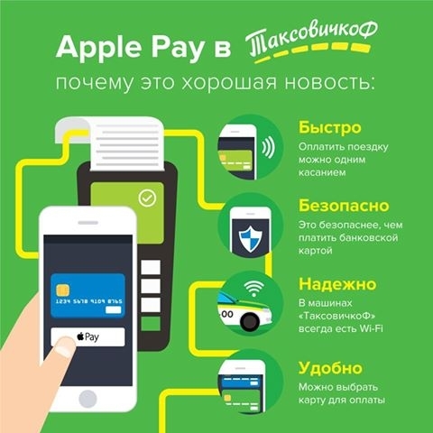 Apple Pay в «ТаксовичкоФ»